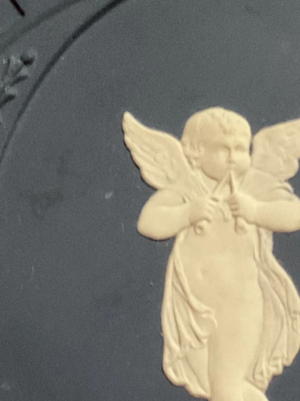 Vintage Wedgwood Blue Jasperware Cherub Cabinet Plate 6.5